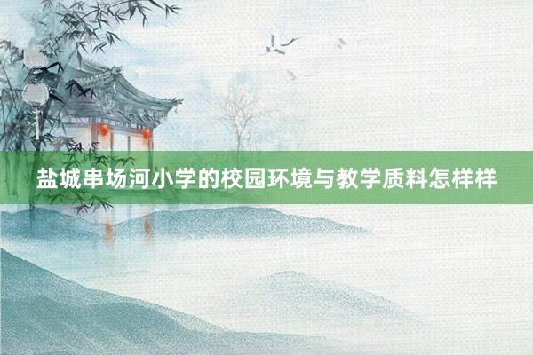 盐城串场河小学的校园环境与教学质料怎样样
